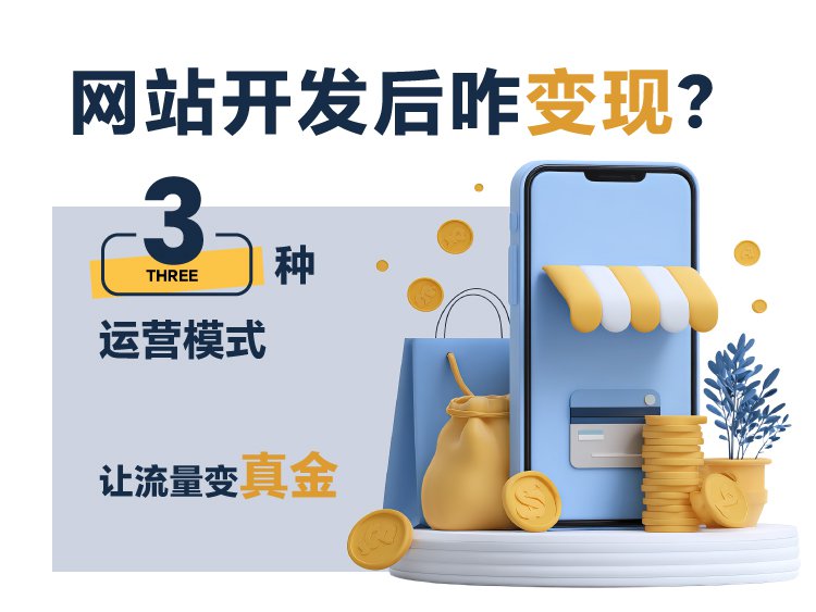 网站开发后咋变现？3种运营模式，让流量变真金